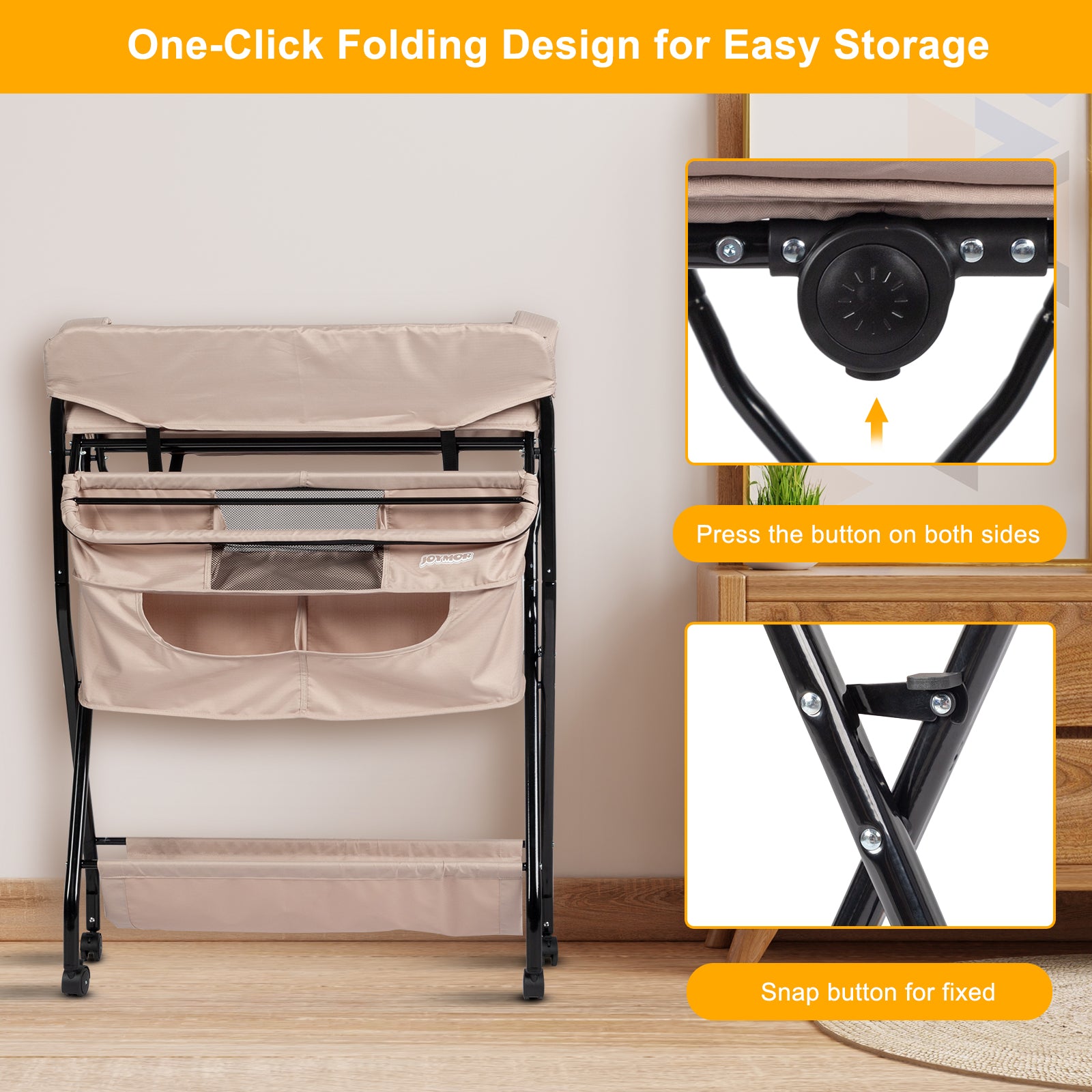 JOYMOR Folding Diaper Station Baby Changing Table Portable Adjustable –  Joymor