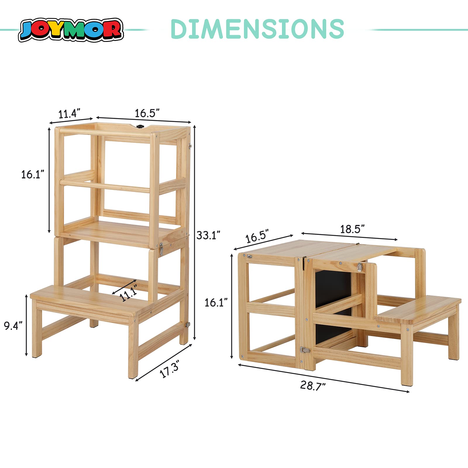 Step Stool and Chalkboard - Toddler Kitchen Stool